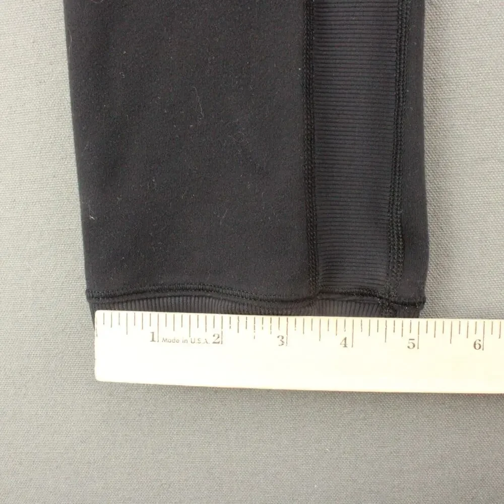 Lululemon Black Cropped Leggings Womens 8 Athletic Capris - Picture 5 of 8
